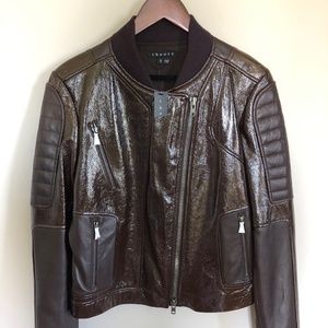 Brand new leather Theory jacket